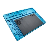 BASE PARA MICROSCOPIO METAL AZUL Y DORADO